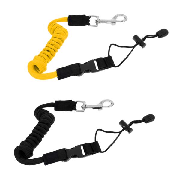 説明: 2個の安全カヤックパドルリーシュ釣り竿ポールコイルストラップコードパドルをコントロールから外れないようにパドルをカヤックに接続します銅製スイベルシングルエンドボルトスナップクリップにより.ひもをカヤックにしっかりと接続するのに役立ち...