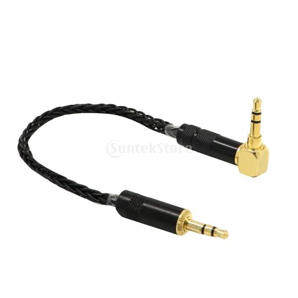 Fenteer 2個 高音質 0.2m 3.5mm 補助オーディオケーブル AUXケーブル ヘッドフォン用