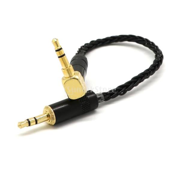 Fenteer 2個 高音質 0.2m 3.5mm 補助オーディオケーブル AUXケーブル ヘッドフォン用