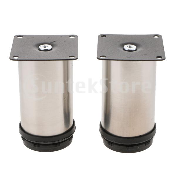 頑丈で耐久性のあるステンレス鋼は、大きな重量に耐えることができます。高さ12cm / 4.72インチ。基本サイズ：6x6cm / 2.4x2.4インチ、ラウンドレッグ直径：5cm / 2インチ、高さ調整可能範囲：0-15mm / 0-0.6...