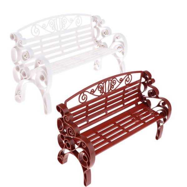 ミニチュア 椅子 パークベンチ モデル 1/6スケール ドールハウス