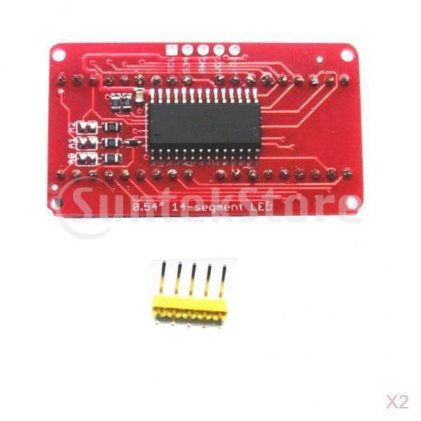 Arduino 14セグメント用の2個4ビットデジタルledディスプレイモジュール 0 54インチ 赤と緑の陽極管 4つのシリアルドライバボード Stkショップ 通販 Yahoo ショッピング