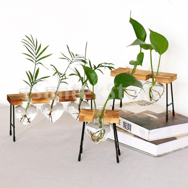 1 2 3のびんの試験管の花瓶の水耕植物のためのchairwoodenの立場 Stkショップ 通販 Yahoo ショッピング