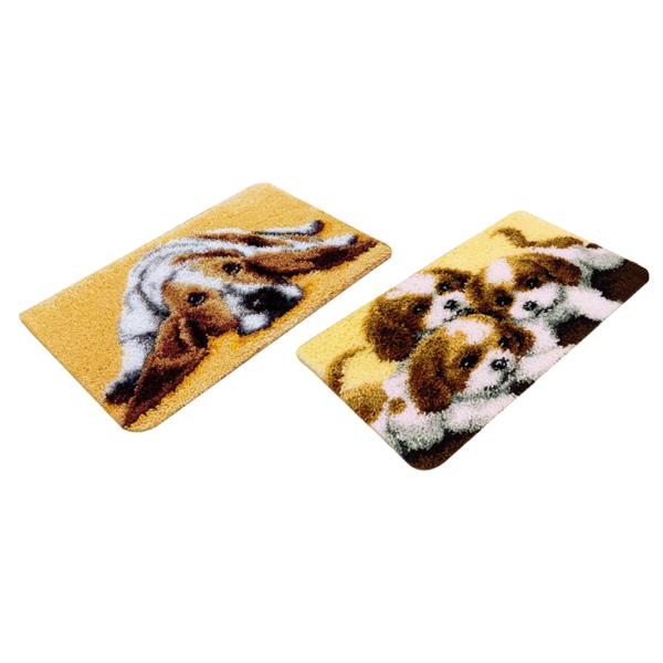 ラッチフックキット 可愛い犬 刺繍カーペット ラグ作り 未完成品 初心者向け 簡単 手芸品 2セット Stkショップ 通販 Yahoo ショッピング