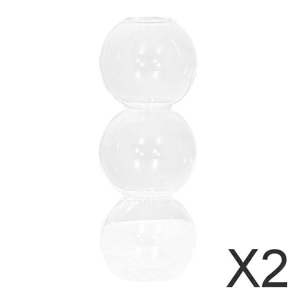 2xガラス管花瓶木製スタンド植木鉢水耕プランター3ボール Stkショップ 通販 Yahoo ショッピング