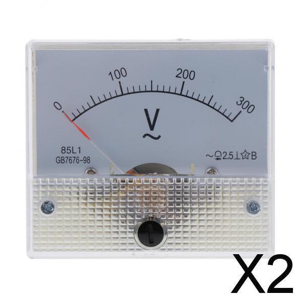 2xAccurate 85L1AC電圧計アナログポインター電圧計0-300V