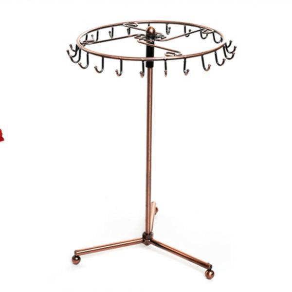 4x回転銅色メタルネックレスブレスレットホルダージュエリーディスプレイスタンド A5ec4z4z4v 腕時計 アクセサリー Manbtc Co Uk