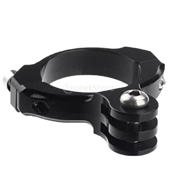 ノーブランド品 Gopro Hero Camera用 オートバイ/自転車 アルミ ハンドルバーマウントホルダー - 黒