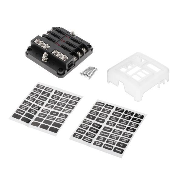自動車用ledヒューズボックスpbtダンプルーフdc32v 6ウェイ保護カバー付きpcブレードヒューズブロックヒューズホルダー自動車用トラッ Stkショップ 通販 Yahoo ショッピング