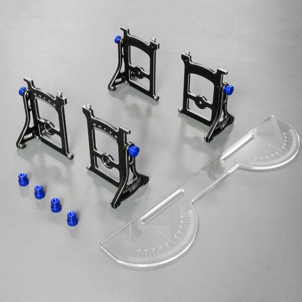 説明:[キャンバーゲージ]:車のキャンバー.トー.ステアリング.キャスター角の正確な測定と設定に適しています. [RCカーキャンバーゲージ]:フルボールベアリング付きの取り付けフレーム. [プレミアム素材]: 1/10 RCカーセットアップ...