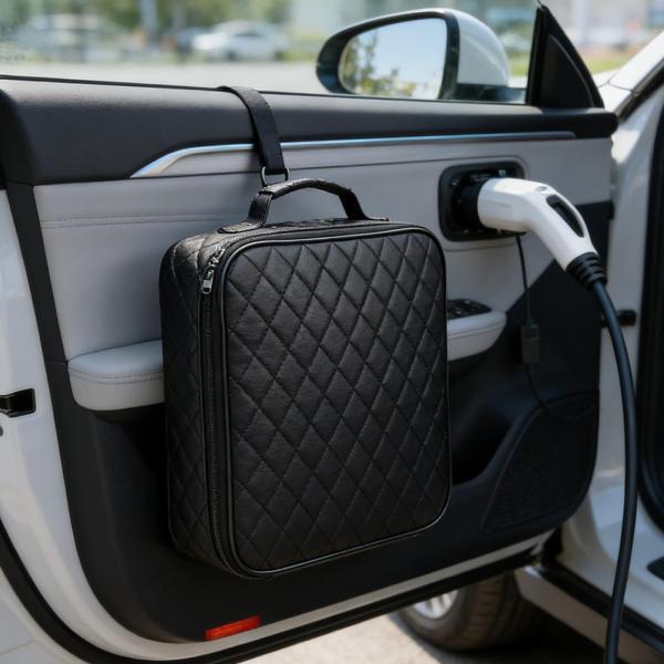 EV充電ケーブル収納バッグ 使いやすい電気自動車充電ケーブルバッグ スクエア