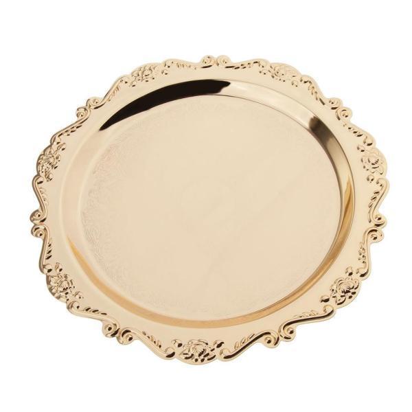 ヨーロッパ式の金属のデザートの版の金の皿のケーキの表示皿の結婚式 - 25cm :53042873:STKショップ - 通販 -  Yahoo!ショッピング