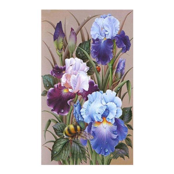 5DDIYダイヤモンドペインティングキット花30x20cm
