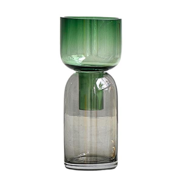 激安大特価 ミニマリストカラフルなガラスの花瓶ホームハンド花瓶ポットルームフラワーグリーングレー 花瓶台 フラワースタンド Www We Job Com