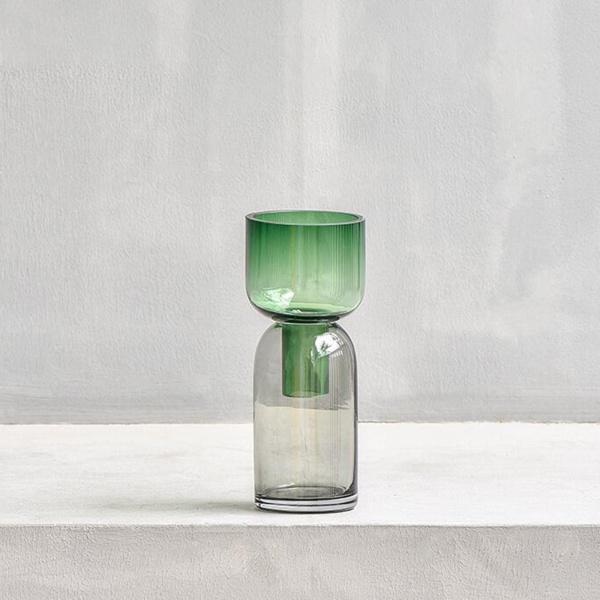 激安大特価 ミニマリストカラフルなガラスの花瓶ホームハンド花瓶ポットルームフラワーグリーングレー 花瓶台 フラワースタンド Www We Job Com