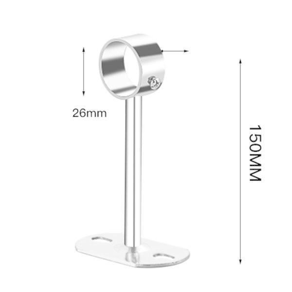 ワードローブハンガーパイプブラケット25mm径洋服レール家庭用シャワークローゼット高さ15cm