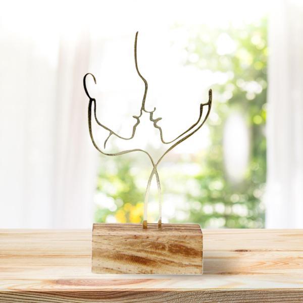 説明:デザイン: 2 つの異なるフィギュアがぴったりと合います.シンプルなデザインのシングルライン装飾彫刻です: ハーフヘッド.素材:合金.サイズ:9.5cm×22cm/3.74インチ×8.66インチ.装飾的: 抽象的な彫刻は部屋の装飾に最...