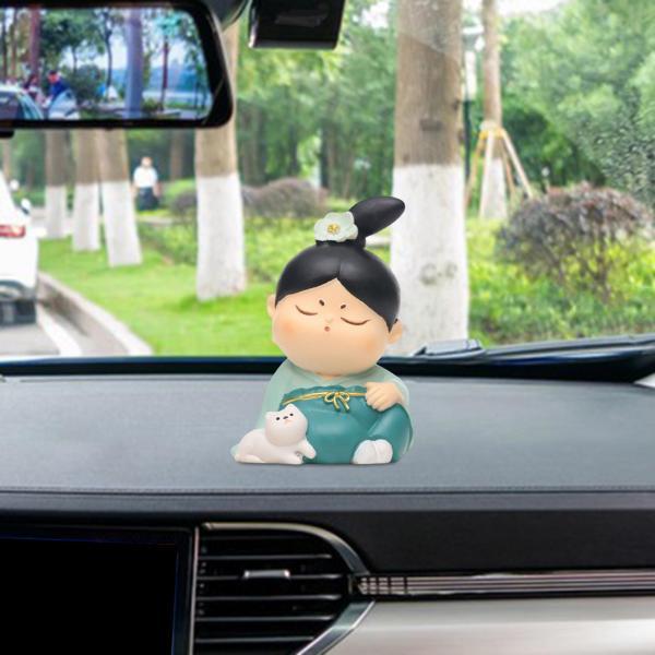 説明:クリエイティブな像: 絶妙な伝統的な中国の女の子の彫刻.アンティークスタイルの中国の女の子の置物.素晴らしい樹脂の職人技.カラフルな手描き.良い装飾:女の子の彫刻家やオフィスの装飾.机.テーブル.本棚.棚.ダイニングテーブル.ベッドサ...