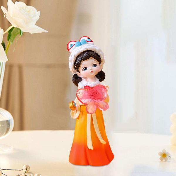 説明:クリエイティブな像: 絶妙な伝統的な中国の女の子の彫刻.アンティークスタイルの中国の女の子の置物.素晴らしい樹脂の職人技.カラフルな手描き.良い装飾:女の子の彫刻家やオフィスの装飾.机.テーブル.本棚.棚.ダイニングテーブル.ベッドサ...