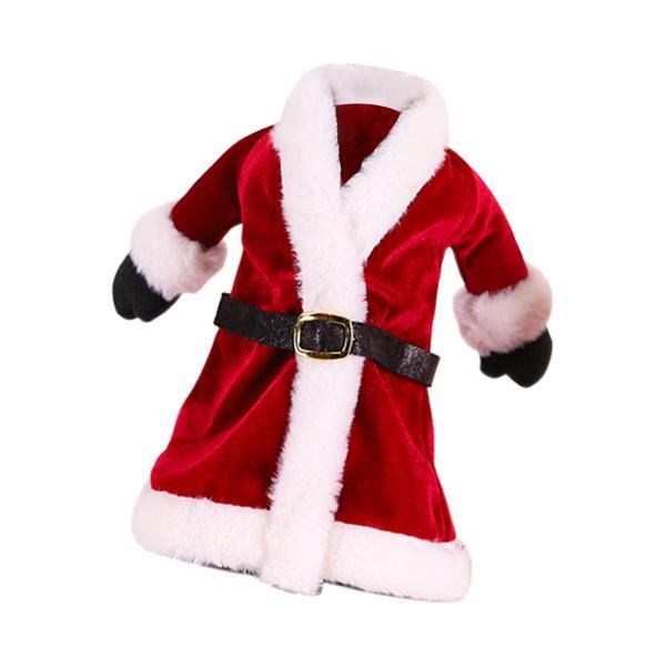 説明:ボトルカバー：ベルベット素材で作られた、耐久性があり、再利用可能で、環境に優しいクリスマスボトルカバーバッグ。特徴: クリスマスシーズンのレストランや家族のための再利用可能な素晴らしい装飾です。ポータブル：ボトルスリーブ、軽量、持ち運...