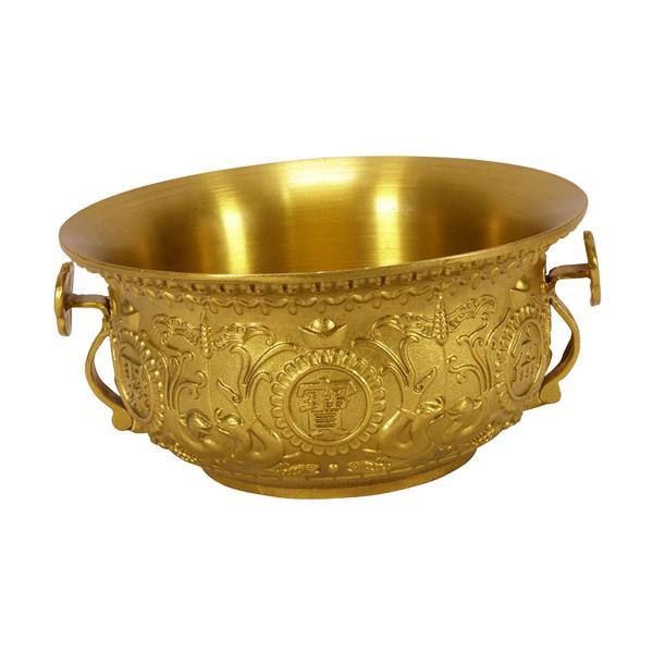 説明:伝統的な中国の装飾:中国風の真鍮製コルヌコピアボウルオーナメント.漢字や模様などの精巧なディテールが.インテリアにアーティスティックなタッチを加えます.幅広い用途: 銅の洗面器は.オフィス.ディナー.フェスティバル.結婚式.休日.休日...