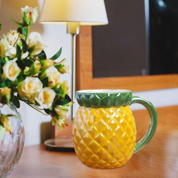 説明:クリエイティブなデザイン: 快適なハンドリングアームを備えた面白いフルーツ型のウォーターカップ.新鮮で明るい色.漫画.愛らしくキュート.高品質: このコーヒーカップは高級セラミック素材で作られており.口と表面が滑らかで丸みを帯びており...