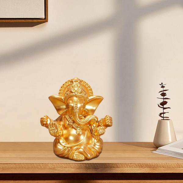 説明:[プレミアムで信頼性の高い]: ヒンドゥー教の象の神の像は.頑丈で耐久性のある高品質の樹脂素材で作られており.手彫り.手描きされており.ヴィンテージスタイルの外観を示しています.[優れた工芸品]: 座っているガネーシャの彫刻は.空間の...