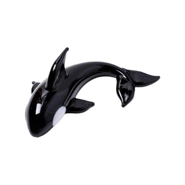 ガラスクジラの置物動物モデル家の装飾ダイニングテーブルアクセサリースタイル D