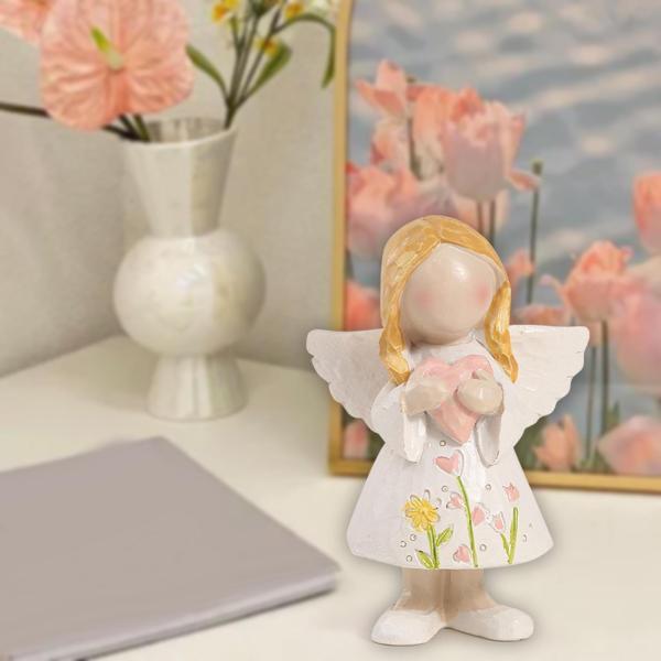 説明:[樹脂素材]天使の置物は樹脂で手作りされており.軽量.手描き.滑らかな仕上がりです.[サイズ情報]アンジュ卓上彫刻のサイズは約6.5cmx4cmx9.5cm/2.56インチx1.57インチx3.74インチ.高さ9.5cm/3.74イン...