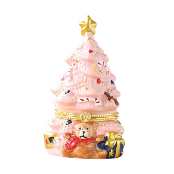クリスマスツリー ジュエリーボックス クリスマスデコレーション 寝室 暖炉 リビングルーム ピンク