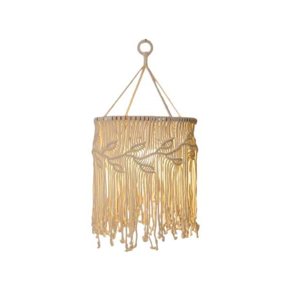 Amazon.co.jp : マクラメランプシェードボヘミアン、天然コットン