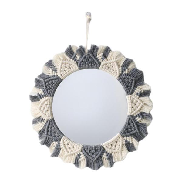 説明:[アクリルミラー]: マクラメフリンジで飾られたミラーは目を引き.お部屋をよりエレガントにします.単独で置いたり.他のものと重ねたりすることができ.織りミラーとよく合います. [簡単に掛けられます]: フックや釘(付属していません)で...