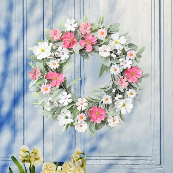 イースターリース 壁掛け飾り 玄関ドア用 直径18インチ 装飾 多目的