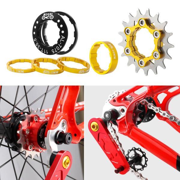 7-10sハブゴールド用シングル1スピードカセットコグ固定ギア変換セット