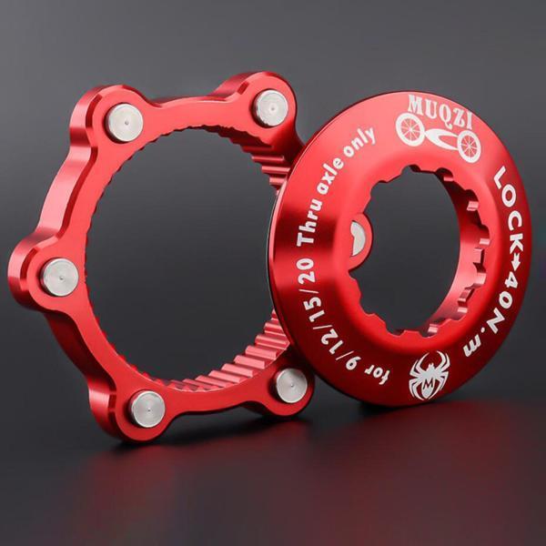 バイクセンターロックアダプター自転車ディスクブレーキの6穴レッドへ