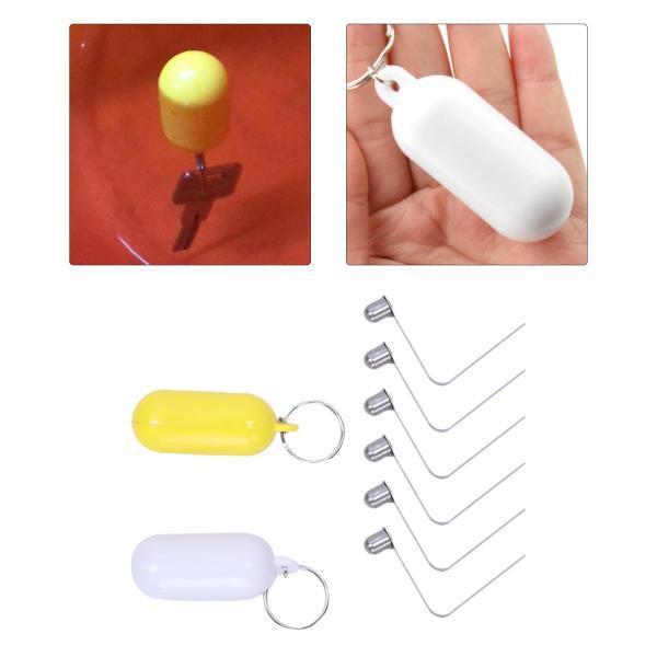 仕様:材質:ステンレス鋼.ABSカラー:シルバー.ホワイト.イエローサイズチャート:クリップ:4.3cmx8.15MM / 1.69x0.32inchキーホルダー:2.5x6.4cm / 0.98x2.52inchパッケージに含まれるもの:...