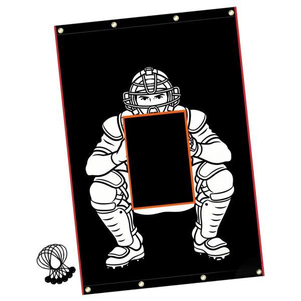 野球ピッチングターゲットネット ブラック スポーツ用品 トレーニングツール 全スキルレベル プロ仕様 修理 ギフト アクセサリー