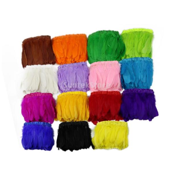 装飾材料 羽根 染め ガチョウの羽 毛フリンジ 舞台衣装 服のすそ Diy装飾用 全15色 ホワイト Buyee Buyee Japanese Proxy Service Buy From Japan Bot Online