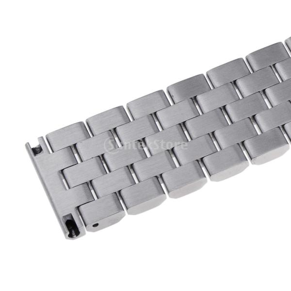 Fenteer 時計バンド メンズ ステンレス ストラップ 交換用 調節 腕時計適応 シルバー 全3サイズ - 24mm