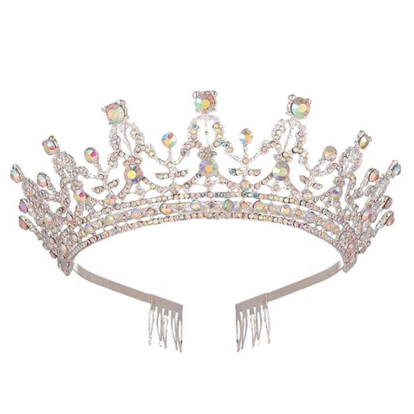 説明:クラウン:ファッショナブルですべての女性に適しています.あなたのグラマーを誇示するために非常に輝いています機会:結婚式.婚約.プロム.より魅力的になりたいあらゆる機会サイズ:直径16cm/6.30インチ.高さ6.5cm/2.56インチ...