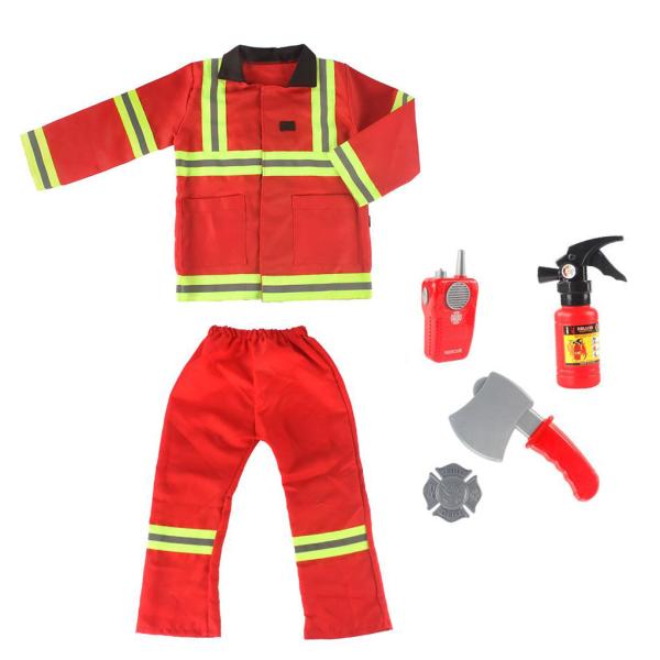 消防士コスプレ制服ロールプレイ消防士子供ハロウィン衣装ドレスアップコスプレ消防士ロールプレイファンシー服