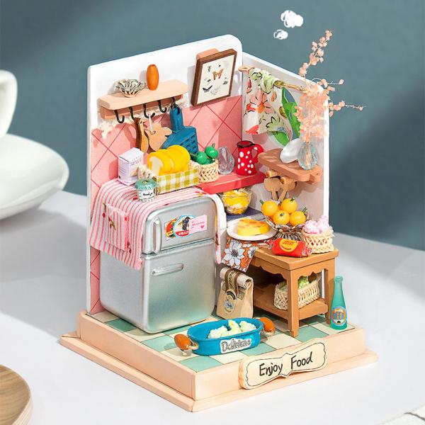 手作りのクリエイティブドールハウス家具セットコテージ3dパズル誕生日おもちゃキッチン Stkショップ 通販 Yahoo ショッピング