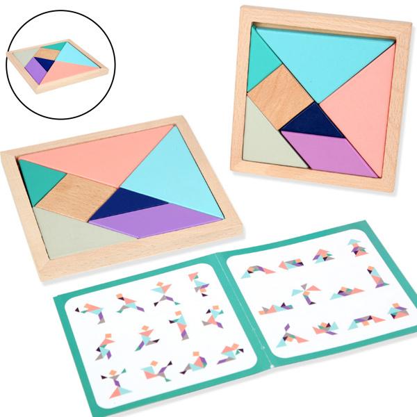 モンテッソーリウッドタングラムパズル就学前学習玩具ギフトs Stkショップ 通販 Yahoo ショッピング