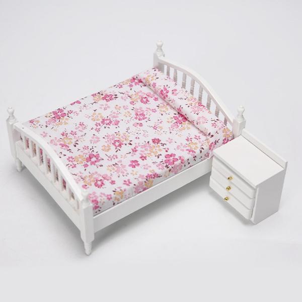 ドール ミニチュア 1 ベッド ドールベッド 6 クッション