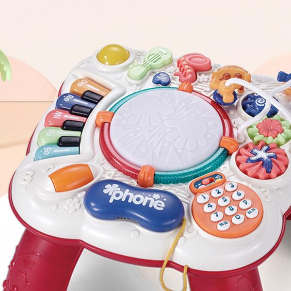 激安アウトレット 男の子女の子赤のための初期の教育学習活動テーブルミュージカルおもちゃ 知育玩具 Www We Job Com