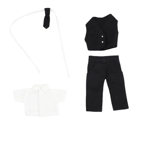 説明:4ピースの人形のスーツには.ベスト.ネクタイ.半袖シャツ.ズボンが含まれます.この衣装は1:12のsacle人形に適しています.技量と生地はすべて良いです.ベストとズボンはすべて.厚くて繊細なスーツ生地で作られています.人形を飾って気...