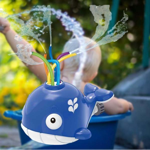 水遊び おもちゃ クジラ スプラッシュ スプリンクラー 玩具 噴水 子供 お風呂おもちゃ 夏 楽しい 屋外 裏庭 芝生