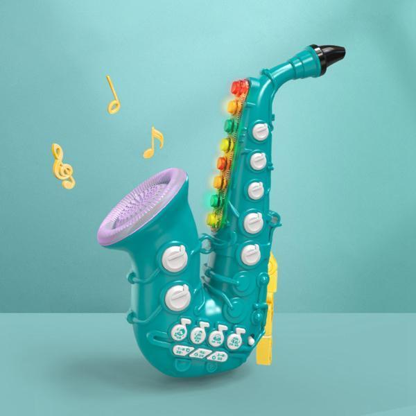 卓出 子供 楽器玩具 サックス玩具 ミニサックス プラスチック製 音楽おもちゃ 新品 楽器玩具 サクソフォン 金管楽器 子供 サックス 知育玩具 リズム感覚鍛え 学校 舞台 演奏モデル
