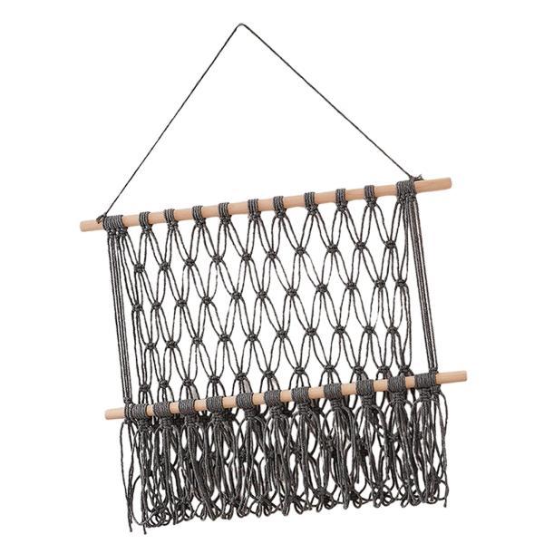 説明:マクラメ ウォール オーガナイザー: タッセルで飾られたこのおもちゃのハンモックは.ご自宅のインテリアにボヘミアン スタイルを加えます.お子様のおもちゃコレクションを楽しく収納してディスプレイできます.多機能: コレクションやおもちゃ...
