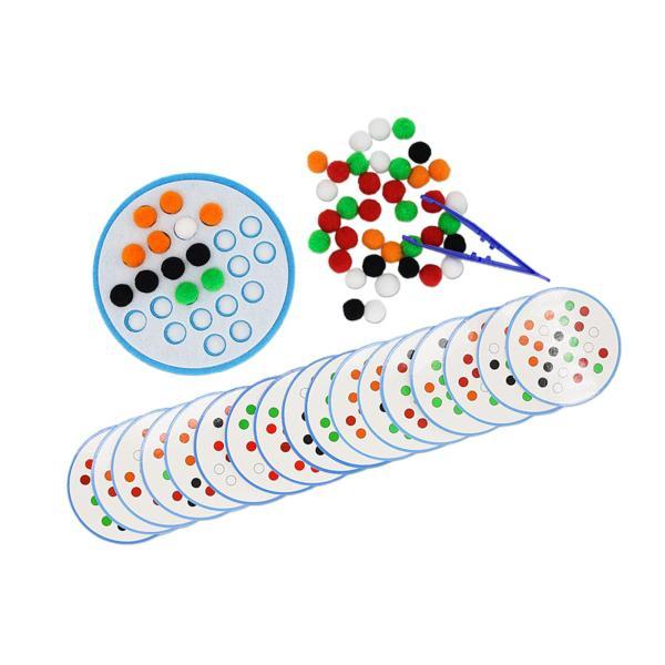 活動のためのカラーマッチング玩具認知教育補助具 保育園旅行ヘアボール